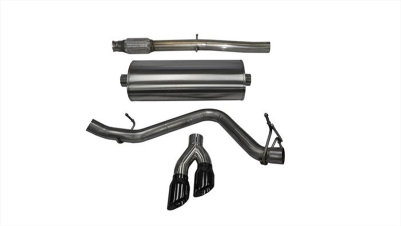 Chevrolet Silverado Performance Exhaust - Single Side Exit - CORSA Performance - Touring Cat-Back - Black - `14-`17